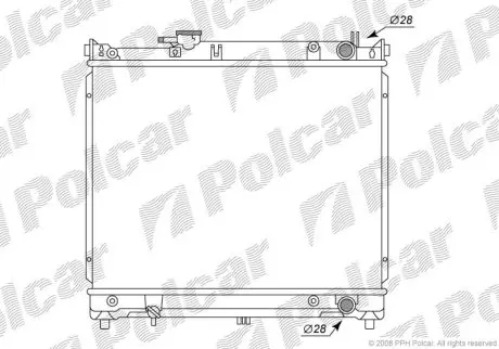 Радіатор охолодження Polcar 740308-1 (фото 1)
