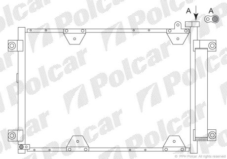 Радіатор кондиціонера Polcar 7424K8C2