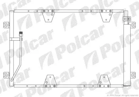 Радіатор кондиціонера Polcar 7424K8C4