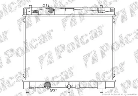 Радіатор охолодження Polcar 8105083K