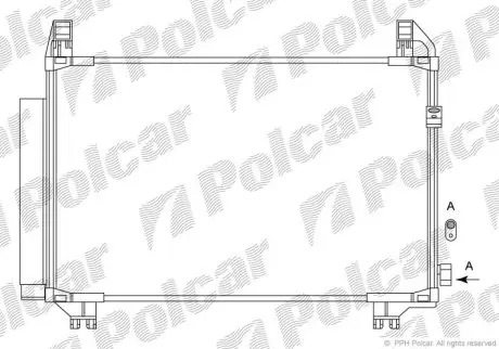Радиатор кондиционера Polcar 8105K83K