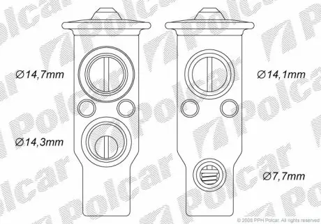 Расширительный клапан кондиционера Polcar 8114KZ-1