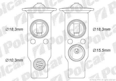 Расширительный клапан кондиционера Polcar 8114KZ-2