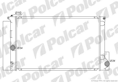 Радіатор охолодження Polcar 8116081K