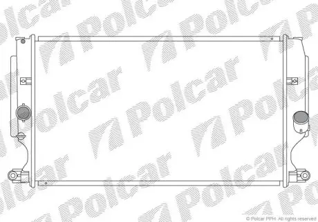 Радиатор охлаждения Toyota Avensis/Auris/Verso 1.6-2.2D 08- Polcar 811608-4