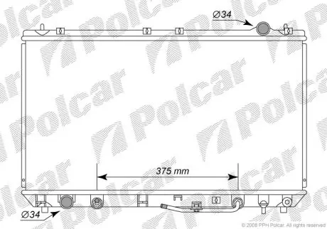 Радіатор охолодження Polcar 813508-4