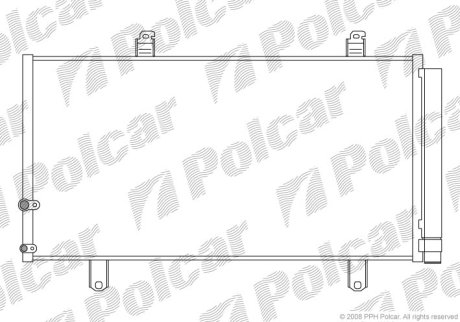 Радіатор кондиціонера Toyota Camry/Avalon 2.4/3.5 01.06-12.14 Polcar 8138K8C1S