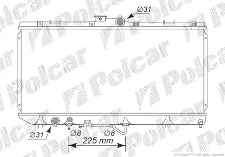 Радіатор охолодження Polcar 814008-2