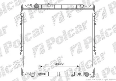 Радіатор охолодження Polcar 817708-4