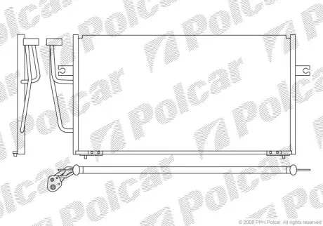Радиатор кондиционера Polcar 9040K8C1S (фото 1)