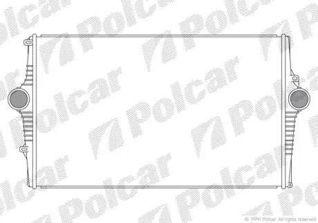 Радіатор повітря (Інтеркулер) Polcar 9080J8-1