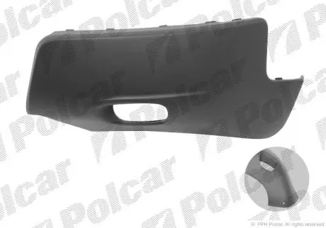 Угол бампера левый Polcar 909017-1