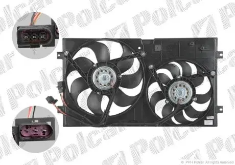 Вентилятор з корпусом / кронштейном Polcar 950123W1