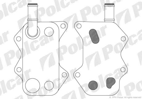 Масляний радіатор VAG 2.0FSI/TFSI 03- Polcar 9513L8-1