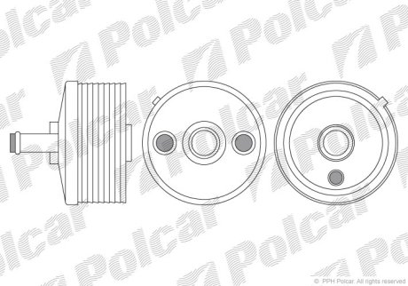 Радиатор масляный Skoda/VAG/Audi/Seat 1.6-2.0 (AKП 6 ступ.) 02-14 Polcar 9513L8-2 (фото 1)