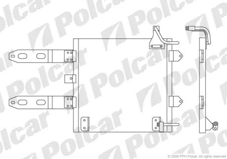 Радиатор кондиционера Polcar 9525K8C1