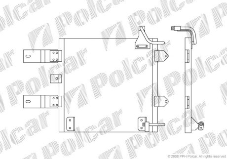 Радіатор кондиціонера Polcar 9525K8C2