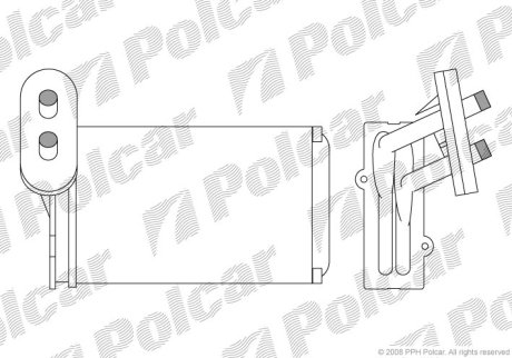 Радиатор печки VW Golf/Jetta/Passat -93 Polcar 9534N8-1