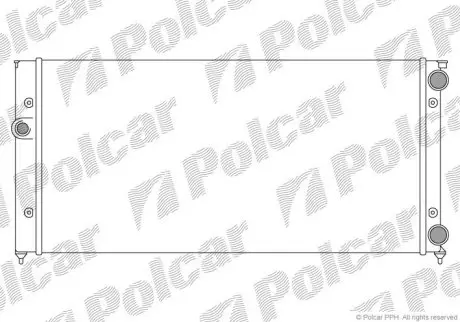 Основний радіатор Vw Golf III, Vento 1.6-2.0 11.91-09.02 Polcar 953808B4