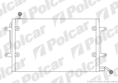 Радіатор кондиціонера Polcar 9538K8C1