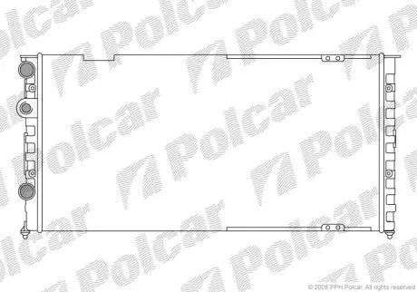 Радіатор охолоджування (+AC) VW Passat 1.6D-2.8 02.88-05.97 Polcar 954608-5