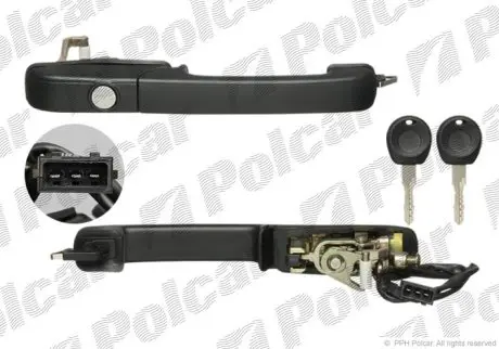 Ручка двери передней правой (с центр. замк.) VW Passat 94- Polcar 9547Z-46