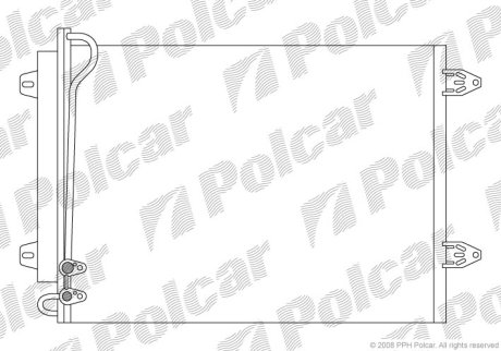 Радіатор кондиціонера Polcar 9555K8C1