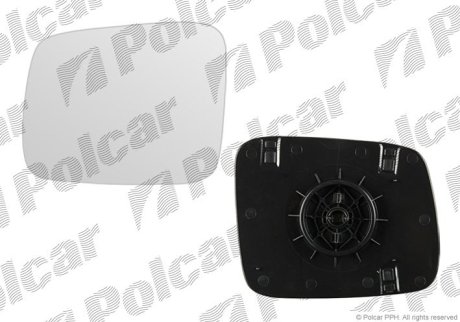 Скло дзеркала зовн. лів. VW T4, 90-03 Polcar 956654-M