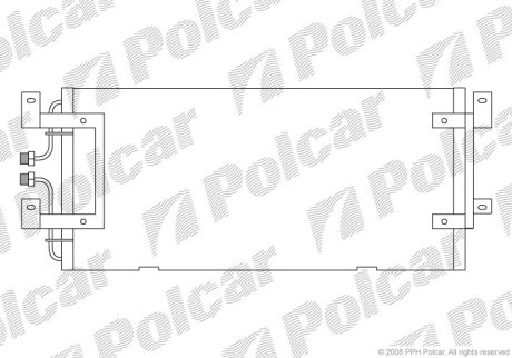 Радіатор кондиціонера Polcar 9566K8C1