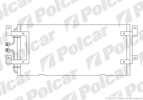 Радіатор кондиціонера Polcar 9566K8C1