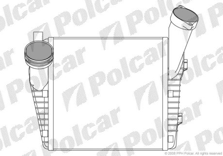 Радиатор воздуха (Интеркуллер) Polcar 9580J82X