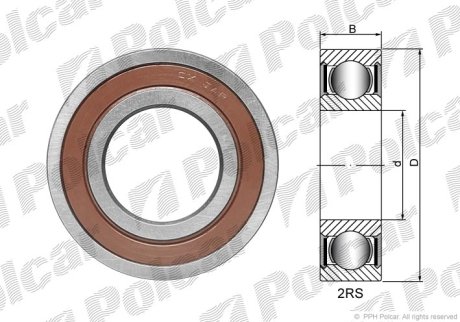 Подшипник компрессора кондиционера Polcar CX355020