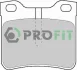 Колодки гальмівні дискові PROFIT 50001044C (фото 1)