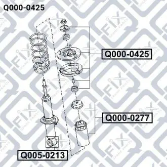 Опора амортизатора Q-fix Q0000425