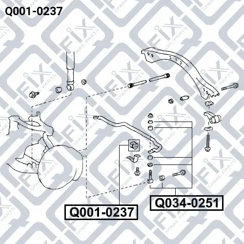 Втулка переднього стабілізатора Q-fix Q0010237 (фото 1)