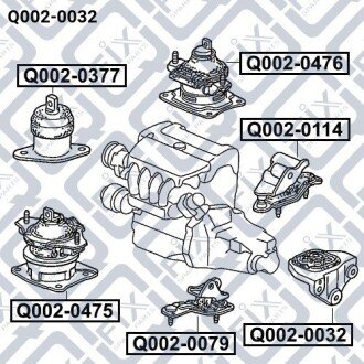 Подушка коробки швидкостей at / mt Q-fix Q0020032