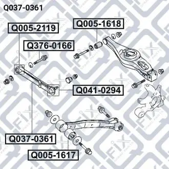 Тяга задня поперечна з кульової Q-fix Q0370361