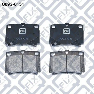 Колодки гальмівні задні дискові Mitsubishi Pajero Sport 98– Q-fix Q0930151