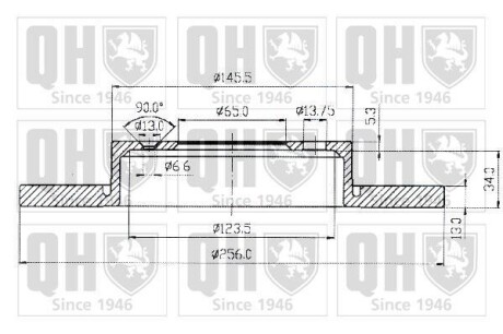 Гальмiвнi диски QUINTON HAZELL BDC3713