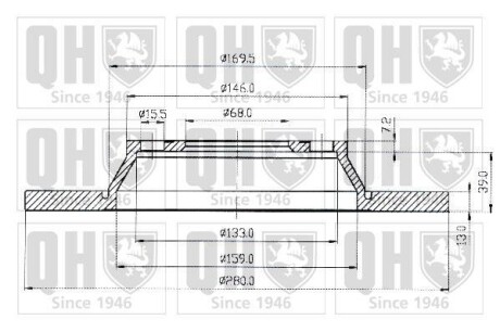 Гальмiвнi диски Audi A4 94-01 QUINTON HAZELL BDC4578