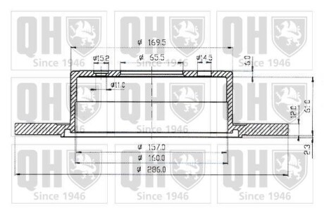 Гальмiвнi диски Opel Omega B 94-03 QUINTON HAZELL BDC4581