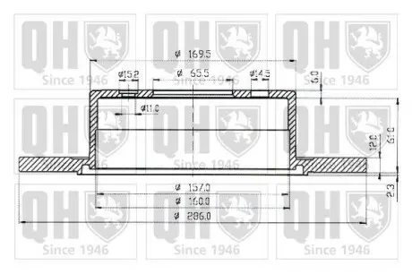 Гальмiвний диск Opel Omega B 94-03 QUINTON HAZELL BDC4581