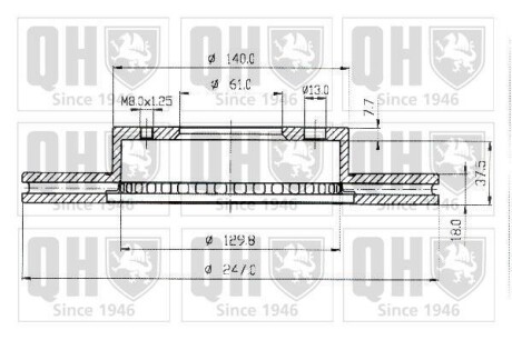 Гальмiвнi диски QUINTON HAZELL BDC4622