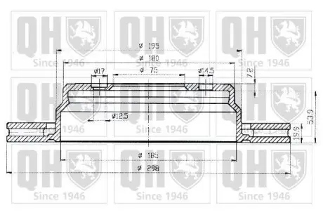 Гальмiвнi диски BMW 5 (E39) 95-03 QUINTON HAZELL BDC4677