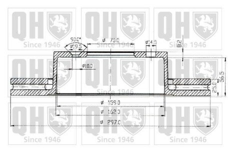 Гальмiвнi диски RANGE ROVER II (LP) QUINTON HAZELL BDC4804