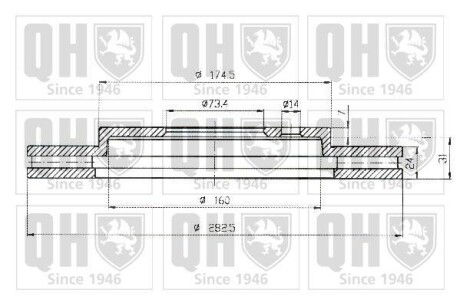 Гальмiвнi диски QUINTON HAZELL BDC5145