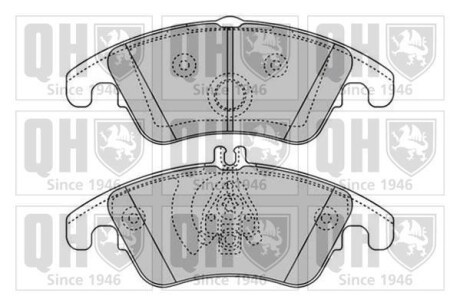 Гальмiвнi колодки дисковi QUINTON HAZELL BP1651 (фото 1)