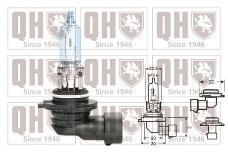 Автолампа HB3 12V 60W P20d QUINTON HAZELL QBL9005