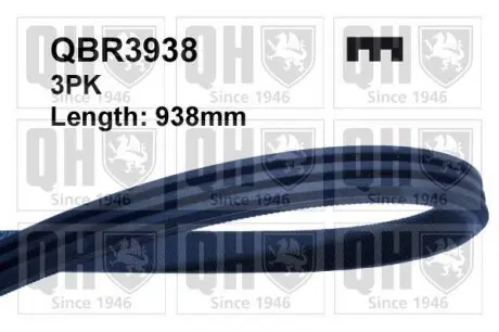 Клиновой ремень 3PK#938 QUINTON HAZELL QBR3938