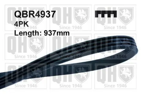 Клиновой ремень 4PK#937 QUINTON HAZELL QBR4937
